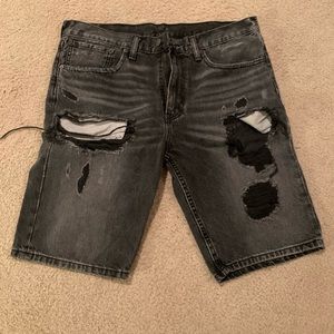 Levi’s Destroyed Jean Shorts size 34, fit 522